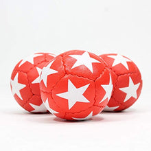 Load image into Gallery viewer, Zeekio Satellite Juggling Ball Set of 3 - Millet filled-67mm-125g - Great Grip - 12 Panel- 3 Ball (Red with White Stars)
