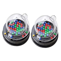 NUOBESTY 2 Set Bingo Lotto Game Electric Lottery Machine Electric Shake Lucky Ball Table Top Toys