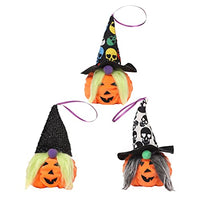 BESTOYARD 3pcs Halloween Pumpkin Head Doll Pendants Hanging Home Decor Party Supplies