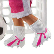 Load image into Gallery viewer, ?Barbie Soccer Coach Playset with Brunette Soccer Coach Doll, Student Doll and Accessories: Soccer Ball, Clipboard, Goal Net, Cones, Bench and More for Ages 3 and Up, Multi
