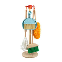 Teerwere Play House Dust Sweep Mop Pretend Play Set 3+Gift for Boy Or Girl (Color : Red, Size : 5 Pcs Set)