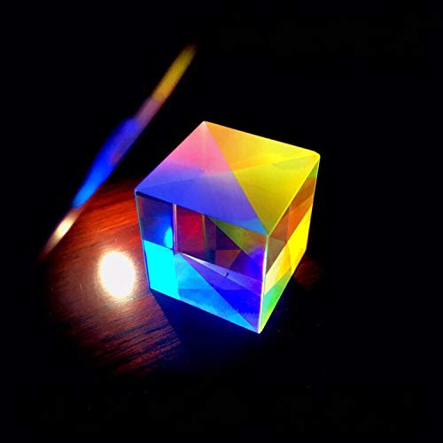Wang shufang WSF-Prism, 6pcs 22mm Defective RGB X-Cube Prism Cross Dichroic Physics Teaching DIY Decoration
