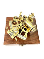 Nautical Brass Sextant with Wooden Box | Navigational Sextant | Real Sextant | Vintage Antique Marine Sextant | Collectible Gift by Maritime Nautical