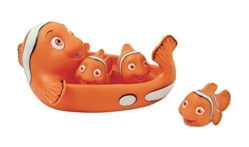 Rubber Clown Fish Family Bathtub Pals - Floating Bath & Pool Toy