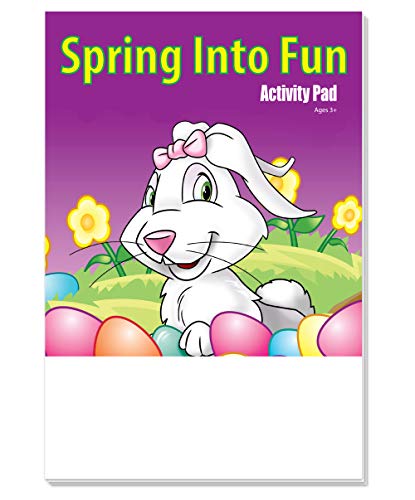 ZOCO 50 Pack: Spring Into Fun Kid's Activity Pads | Bulk Mini Activity & Coloring Books for Kids - Coloring, Games, Mazes, Word Search, Puzzles | Kids Party Favors | Handout Toys