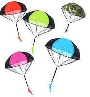 Parachute Toy, No Tangle Throw Throwing Parachute Men, Outdoor Children's Paratrooper Toy, Hand Throw Parachute Army Man (Pink,Red,Blue,Green,Camouflage)