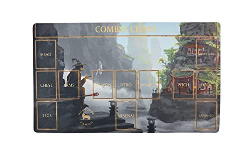 Flesh and Blood playmat for TCG Card Game 14x24 inches Gaming Card mat with Zones Misty Mountains