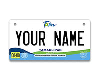 BRGiftShop Personalized Custom Name Mexico Tamaulipas 3x6 inches Bicycle Bike Stroller Children's Toy Car License Plate Tag