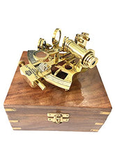 Load image into Gallery viewer, Nautical Brass Sextant with Wooden Box | Navigational Sextant | Real Sextant | Vintage Antique Marine Sextant | Collectible Gift by Maritime Nautical
