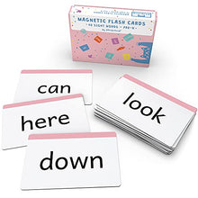 Load image into Gallery viewer, Attractivia Pre-K Sight Words Magnetic Flash Cards(Pre-Kindergarten) - 40 Sturdy Large Dolch Cards for Literacy of Beginning Readers, Homeschool, Teachers and ESL, Preschool
