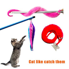 Load image into Gallery viewer, SHENGSEN 120 Pack Fuzzy Worm Toys String Pets Fuzzy Worms On String Bulk Trick Toy Party Favors for Kid Cat (12 Colors)
