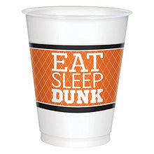 Load image into Gallery viewer, &quot;Eat Sleep Dunk&quot; Plastic Party Cups, 16 oz, 8 Ct.
