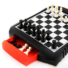 Load image into Gallery viewer, Chess Set Magnetic Travel Drawer Storage Convenient to Carry to School Camping-Educational Toys for Kids and Adults (Color : Black)
