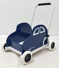 Load image into Gallery viewer, Englacha car Musical Toddler Walker, Baby Push Car with Built-in Musical Function and Speed Reduction Wheels, Blue/White
