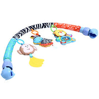 TOYANDONA Stroller Hanging Toy Baby Play Arch Stroller Crib Pram Activity Bar Pushchair Clip Rattle Toy for Senses and Motor Skills Development
