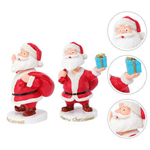 Load image into Gallery viewer, jojofuny Santa Claus Figurine Statue Car Dancing Toy Car Dashboard Resin Ornaments Car Swinging Shaking Head Toy Decor for Car Christmas Party
