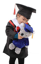 Load image into Gallery viewer, Plushland Brown Bear Plush Stuffed Animal Toys Present Gifts for Graduation Day, Personalized Text, Name or Your School Logo on Gown, Best for Any Grad School Kids 12 Inches(New Black Cap and Gown)
