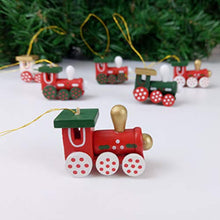 Load image into Gallery viewer, Toyvian 12pcs Wooden Christmas Tree Ornaments Mini Christmas Train Decor Christmas Tree Decorations
