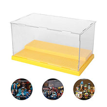 Load image into Gallery viewer, Cabilock Clear Acrylic Display Case Self Assembly Showcase Countertop Cube Box for Anime Model Figurine Collectibles Toys Organization Yellow

