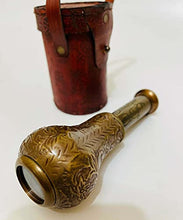 Load image into Gallery viewer, Antique Marine Telescope with Leather Case Pirates Spyglass Dollond London Marine Authentic Article Nautical Royal Spyglass Collectible Item by International NAUTICLA.

