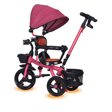 Load image into Gallery viewer, Moolo Kids Trike, Tricycle Trike Pedal 3 Wheel Baby Toddler with Push Handle Removable Canopy Reversible Seat (Color : A)
