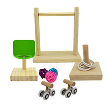 Load image into Gallery viewer, 4PCs Set Durable Wooden Bird Train Toy Ferrule Platform Ring Shooting Toy Ice Skate
