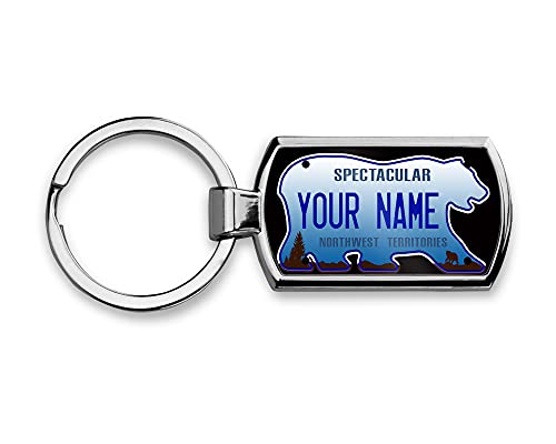 BRGiftShop Personalized Custom Name License Plate Canada Northwest Territories Metal Keychain