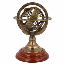 Load image into Gallery viewer, Antique Style Brass Armillary 5&quot; Sphere Astrolabe Nautical Marine Tabletop Globe Armillary Sphere ~ Globe Spherical Astrolabe Compass 5&quot;
