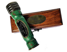 Load image into Gallery viewer, Castle Instruments Handmade Heavy Brass Working 6 Inches Kaleidoscope with Beautiful Patina Work, Best Birthday Gift for Children, Green, Standard
