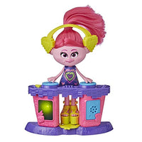 Trolls DreamWorks World Tour Party DJ Poppy Fashion Doll with Musical DJ Station, Dress and More, Toy for Girls 4 Years and Up
