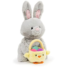 Load image into Gallery viewer, GUND Amazon Exclusive Easter Bunny with Basket, Gray, 10&quot;
