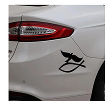 Load image into Gallery viewer, MDGCYDR Car Stickers Funny 14.7CmX12.8Cm Car Sticker Jesus Fish Symbol with Dove Gold Vinyl Decal Decor Black/Silver
