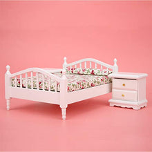 Load image into Gallery viewer, Pokerty9 Miniature Dollhouse Bed 1/12 Scale Dollhouse Kit Miniature Dolls House Bed Miniature Dollhouse Miniature Furniture for Dollhouse(6 Kits, Blue)

