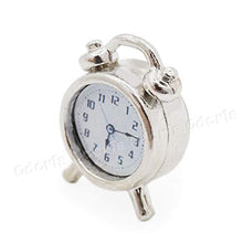 Load image into Gallery viewer, Odoria 1:12 Miniature Clock (Silver) Miniatures Dollhouse Furniture Accessories
