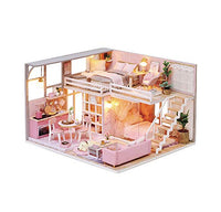 Flever Dollhouse Miniature DIY House Kit Creative Room with Loft Apartment Scene for Romantic Artwork Gift (Girlish Dream)
