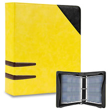 Load image into Gallery viewer, 9-Pocket Trading Card Binder ,Card Collector Album Fits 1080 Cards with 60 Sleeves Included, Compatible with PM Trading Cards and All Other Card Games.?Yellow?
