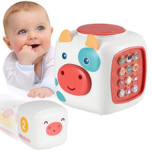 Load image into Gallery viewer, YOOYID Baby Toy Activity Cube Musical Cow with Vehicle Educational Number Learning for Toddlers 9-12 Months (Cow)
