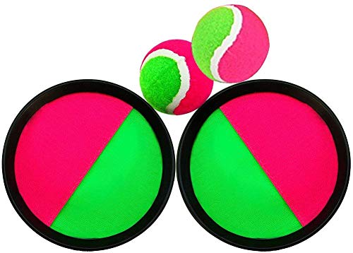 Higoala Paddle Catch Ball and Toss Game Set Disc Toss and Catch Paddle Sport Game(2 Paddles and 2 Balls)