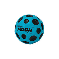 Waboba Moon Ball - Super High Bouncing Ball - Neon Coloured Indoor and Outdoor Ball Ages - Make Pop Sounds - Easy to Grip , Blue - (65 mm)