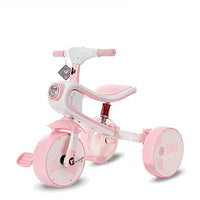 Kids' Tricycle Trikes,Children's Bicycle 3-6 Years Old Folding 2 in 1 Baby Scooter with Music Lights Girl Boy (Color : A)