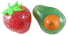Load image into Gallery viewer, Jumbo Fruit Water Bead Filled Squeeze Stress Balls - Sensory, , Fidget Toy - Pineapple, Strawberry, Avocado, Watermelon Stress Balls -- Fruit Squishy Toy - Sensory Fidget (Set of 2 Random Fruits)
