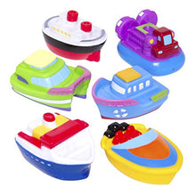 Load image into Gallery viewer, Best Selling Elegant Baby Bath Time Fun Rubber Water Squirties, Boat Party, Set of 6 Squirt Toys
