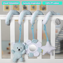 Load image into Gallery viewer, vocheer Hanging Toys for Car Seat Crib Mobile, Infant Baby Spiral Plush Toys for Crib Bed Stroller Car Seat Bar, Blue Bear
