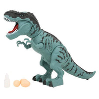 LZKW Animal Model, Dinosaur Toy, ABS Material Clear Texture for Kids Baby(Spray Egg Laying Dinosaur (Blue))