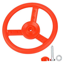 Load image into Gallery viewer, Fockety Steering Wheel, Steering Wheel Toy, Plastic Small Portable Rotatable Swing Set for Playground(red)
