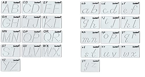 School-Rite Set of Beginning Giant Alphabet Transitional Manuscript Uppercase and Lowercase Templates