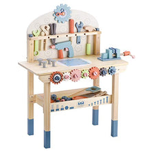 Load image into Gallery viewer, Toywoo Tool Bench for Kids Toy Play Workbench Wooden Tool Bench Workshop Workbench with Tools Set Wooden Construction Bench Toy for 3 4 5 Year Old Boys Girls
