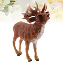 Load image into Gallery viewer, TOYANDONA Standing Deer Ornament Desktop Antler Miniature Figurine Wildlife Animal Red Deer Model for Home Office Table Decorations
