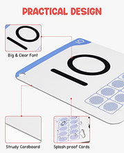 Load image into Gallery viewer, Gamenote Dry Erase Alphabet and Number Flash Cards - Write and Wipe Laminated ABC Letter Tracing Practice Card for Kindergarten (47 Flashcards with 2 Rings and Marker)
