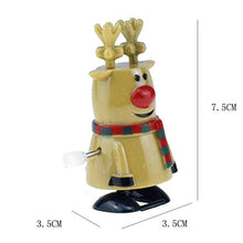 Load image into Gallery viewer, VALICLUD Christmas Clockwork Toy Funny Light Coffee Walking Elk Toy Lovely Kids Wind Up Animal Practical Jokes Prop for Halloween
